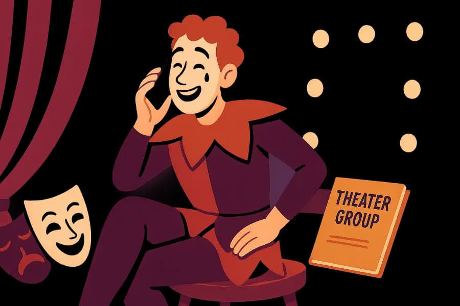 Illustration for MA1: Telefongespräch über Theatergruppe