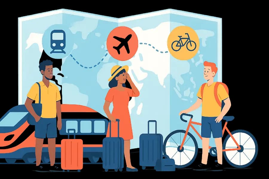 Illustration for MA3: Verkehrsmittelnutzung bei Urlaubsreisen